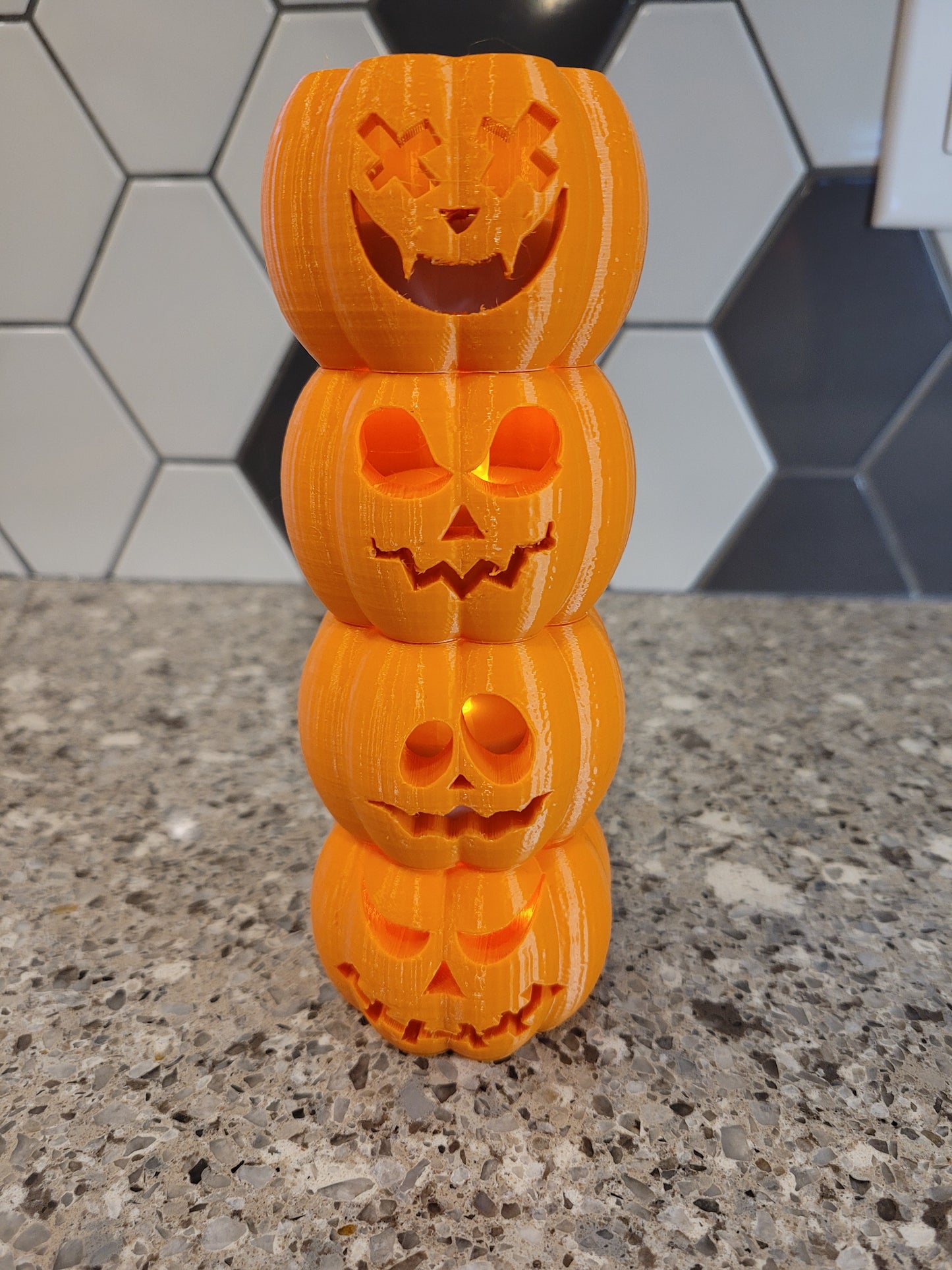 Small pumpkin with tealight