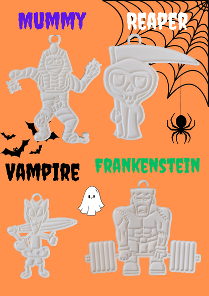 Halloween painting ornaments