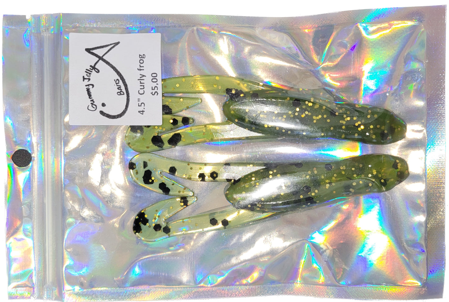 Curly Frog 4.5 “ - Baby bass gold