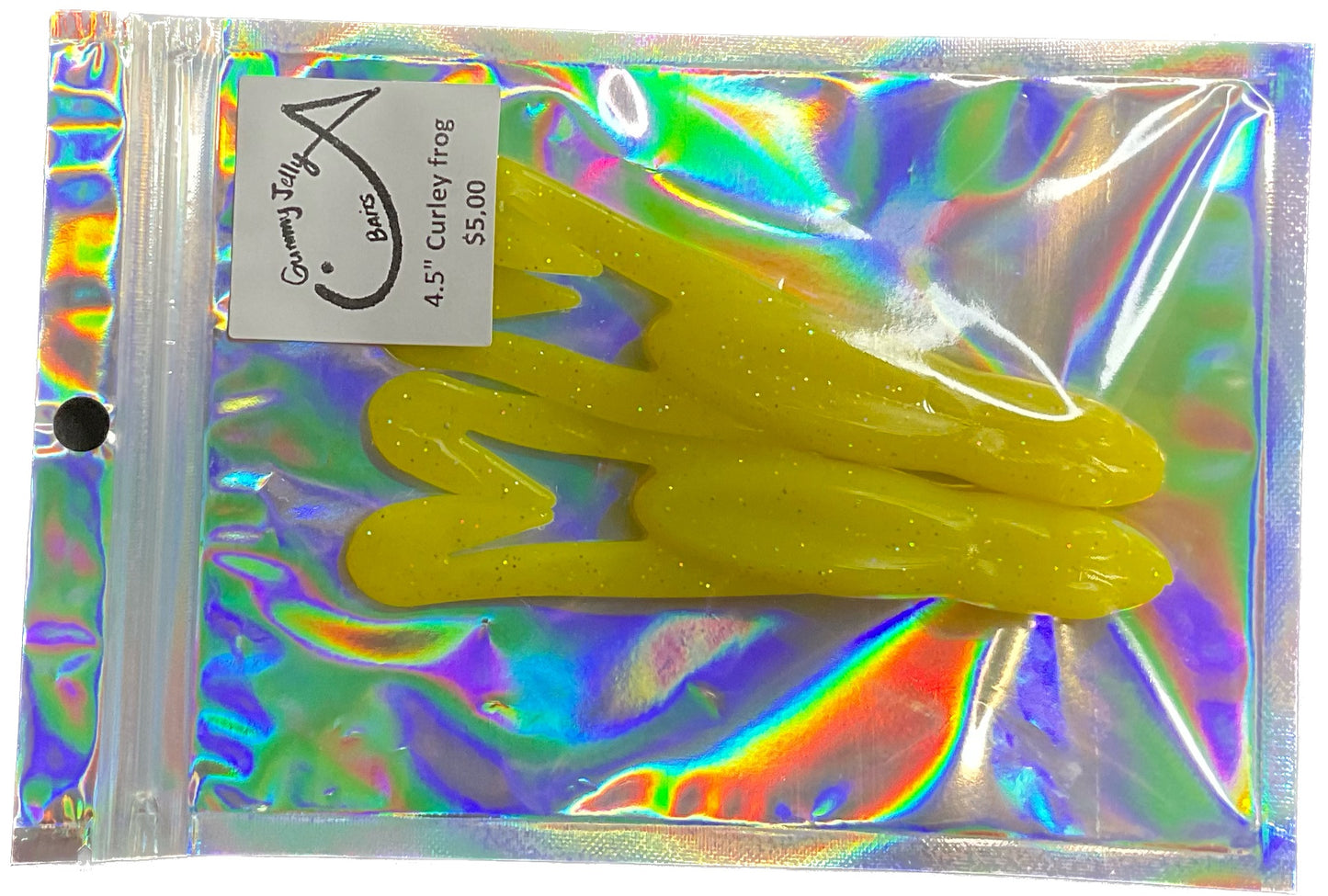 Curly Frog 4.5 “ - Custom yellow